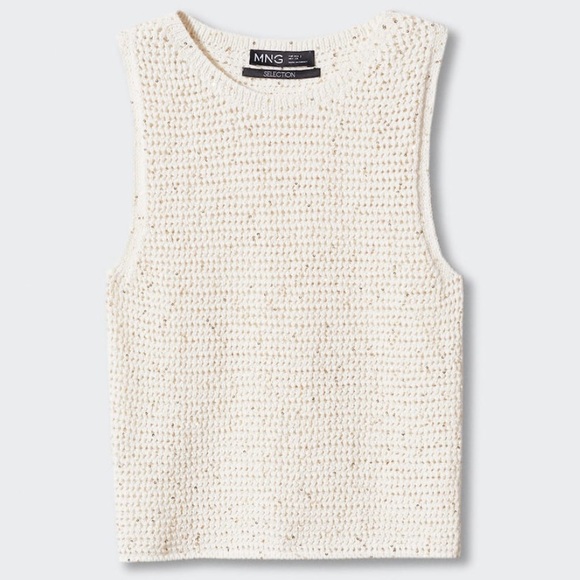 NWT Openwork Knit Top by Mango - Picture 3 of 8